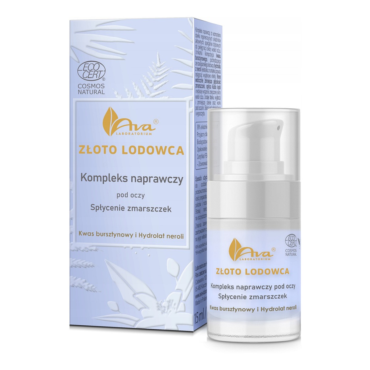 Ava Laboratorium Złoto lodowca kompleks naprawczy pod oczy 15ml