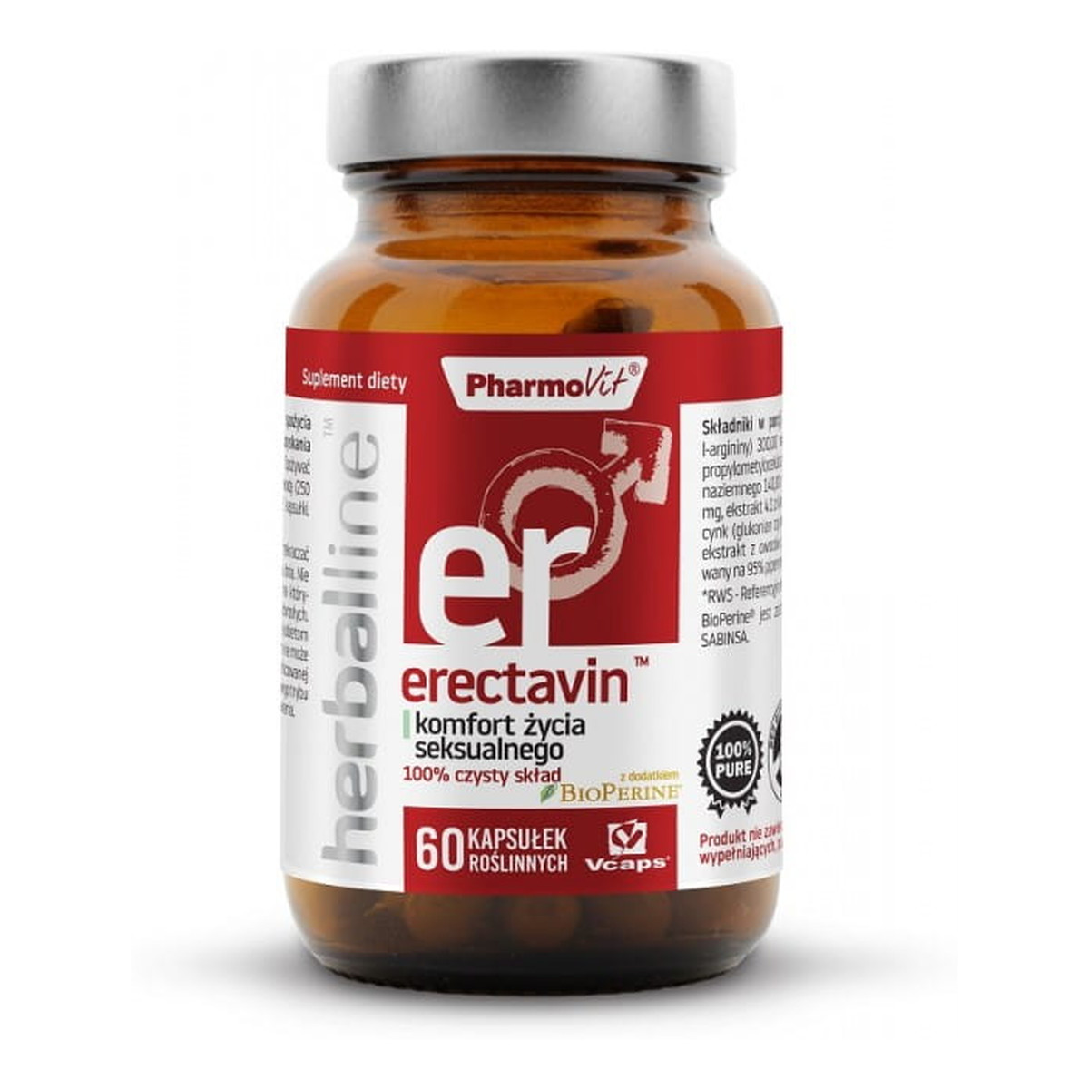 Pharmovit Erektavin Komfort Życia Seksualnego suplement diety 60 kapsułek