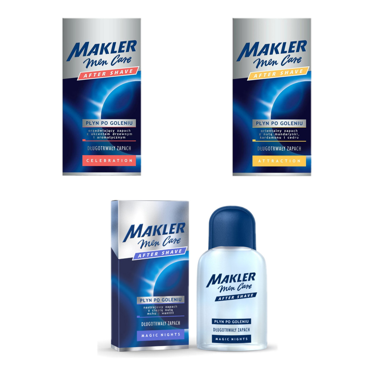 Bi-es Makler Woda po goleniu Celebration + Attraction + Magic Night 3x100ml