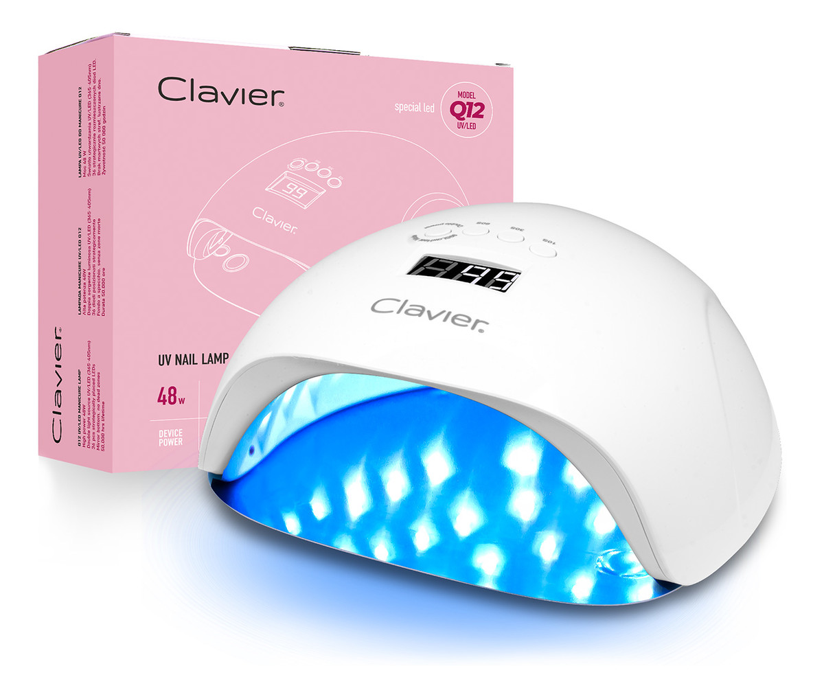 Profesjonalna lampa do paznokci Q12 UV/LED – 36 diod, lustrzane dno, Specjal Dual LED -48W