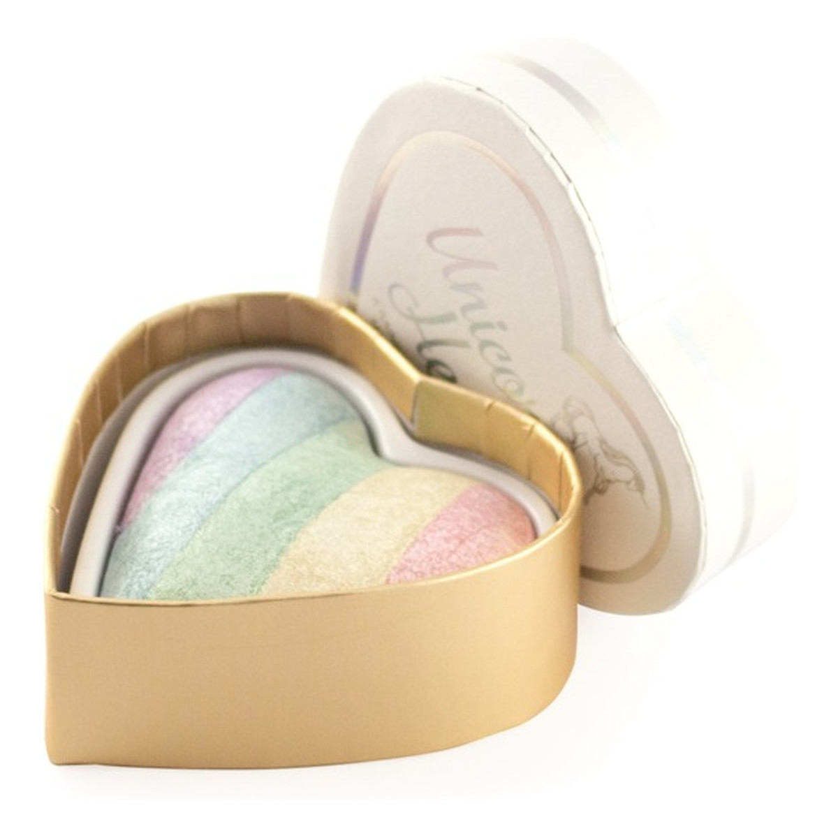 Makeup Revolution I Heart Makeup Blushing Hearts Rozświetlacz do twarzy Unicorns Heart 10g