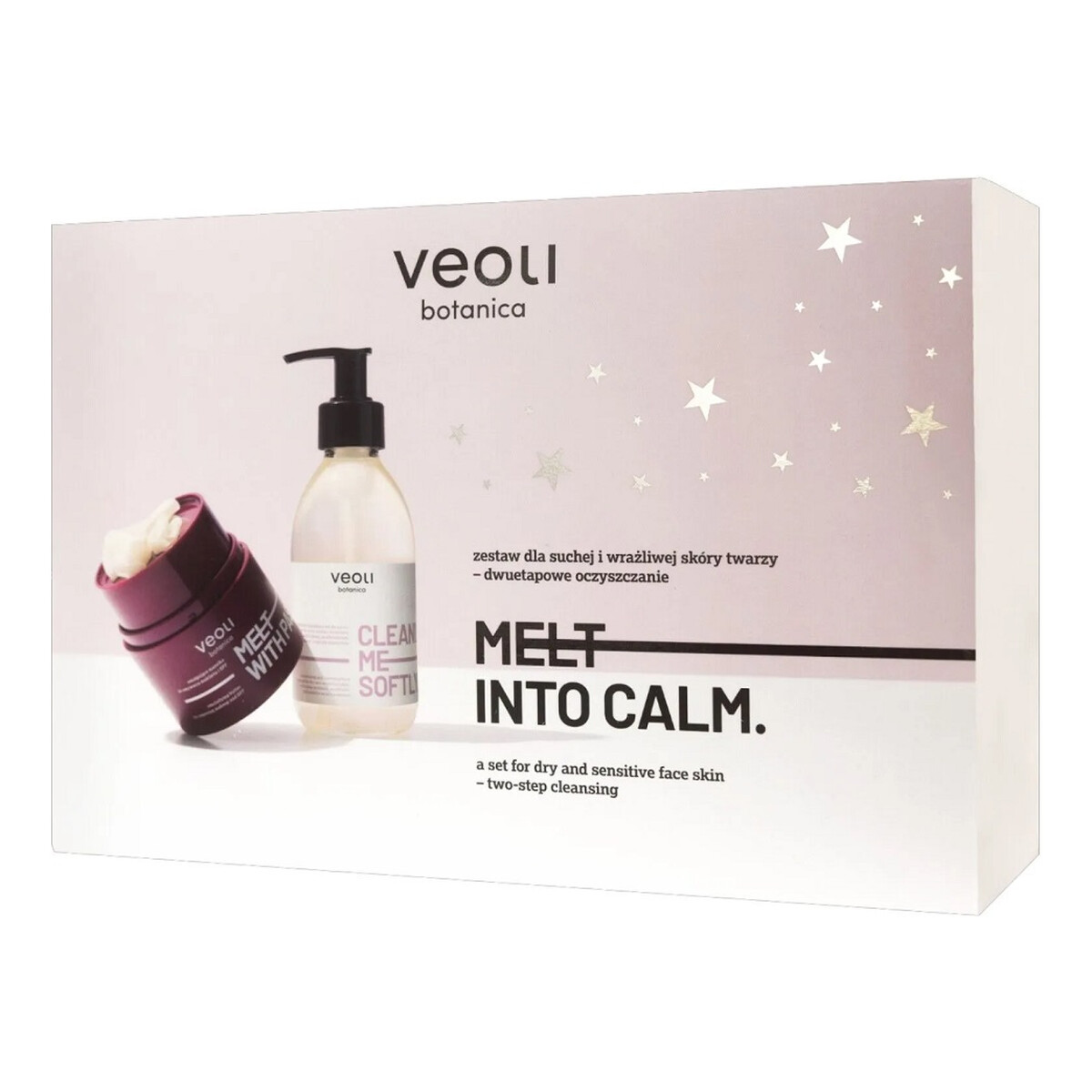 Veoli Botanica Melt Into Calm Zestaw masełko do demakijażu 40g + żel do mycia twarzy 190ml