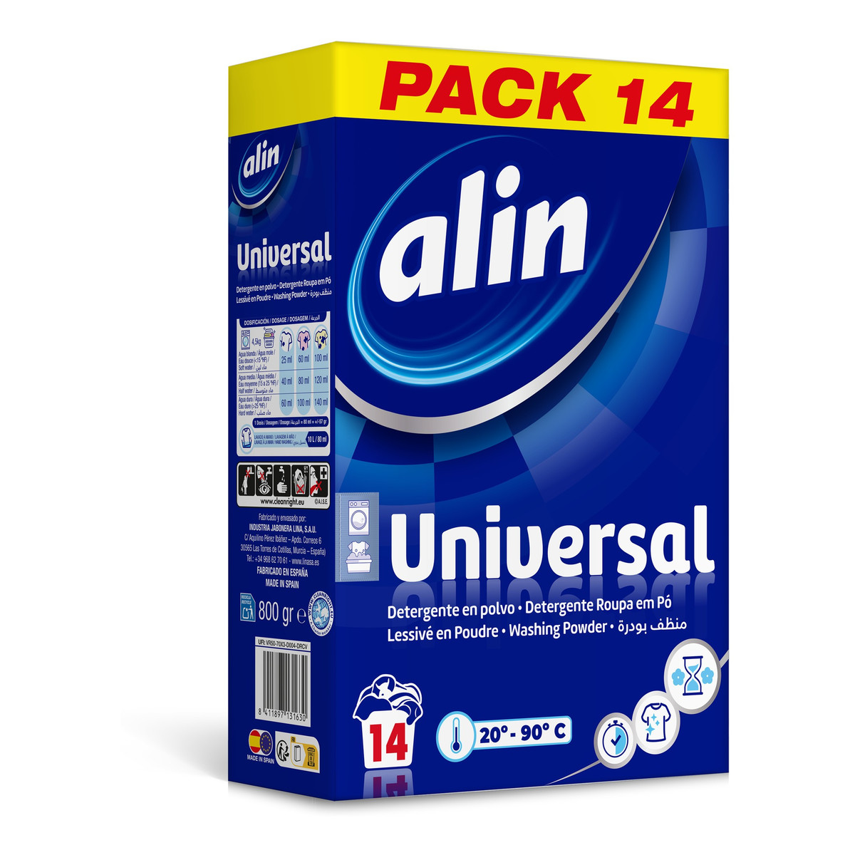 Alin Universal Proszek do prania uniwersalny 14 prań 800g
