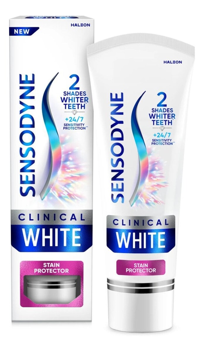 Clinical white stain protector wybielająca pasta do zębów