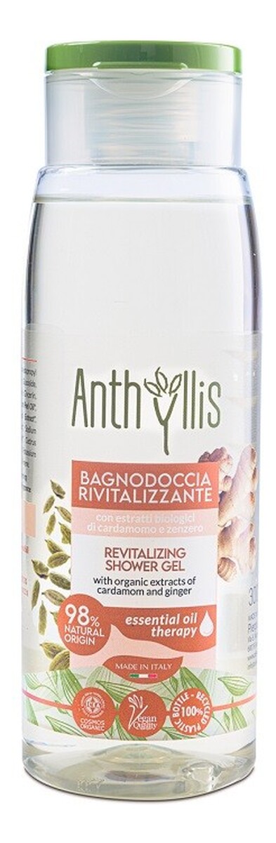 Bio Rewitalizujący żel pod prysznic z ekstraktami z organicznego kardamonu i imbiru