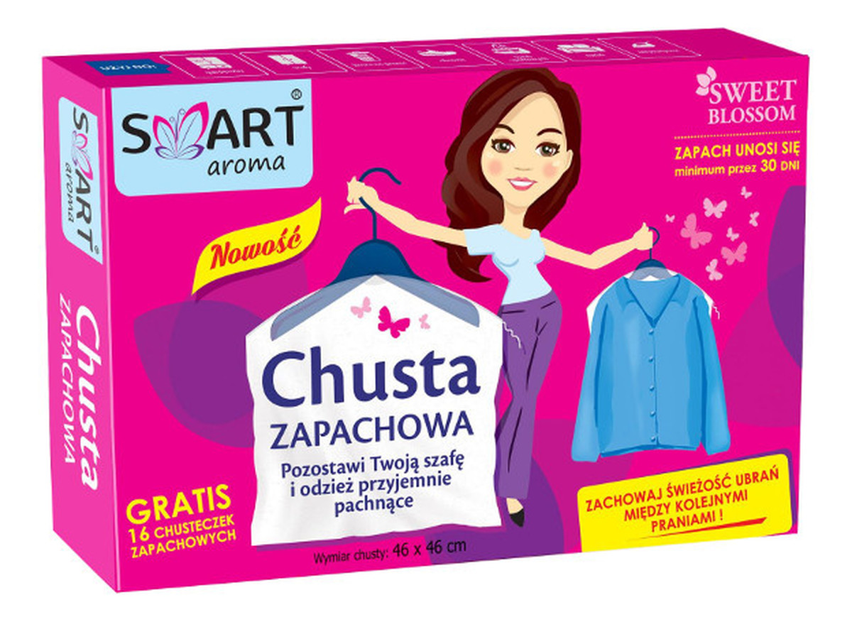 chusta zapachowa + 16 chusteczek gratis Sweet Blossom