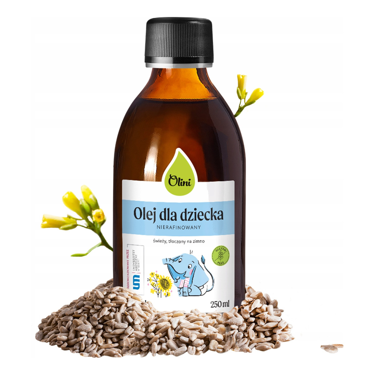 Olini Olej dla dziecka z witaminami A D3 E K2 250ml