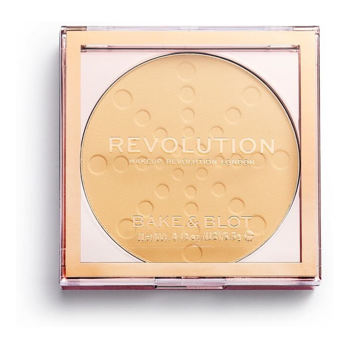 Makeup Revolution Bake & Blot Puder prasowany Banana Deep 5g