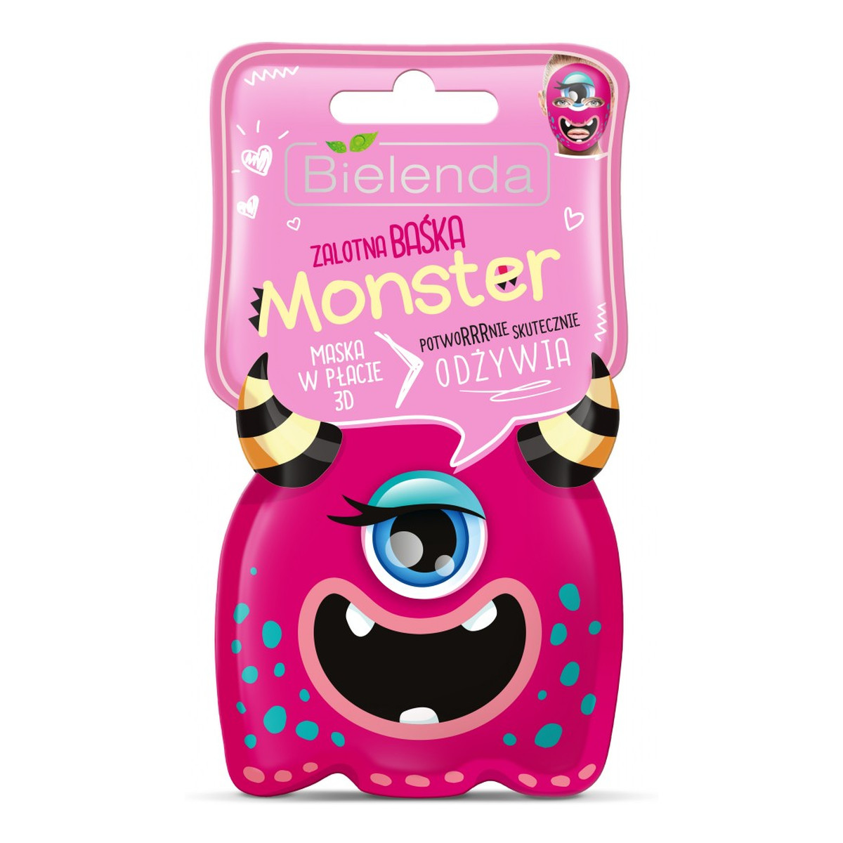 Bielenda Monster Bąbelkująca MASECZKA rozświetlająca Odżywcza Zalotna Baśka 6g