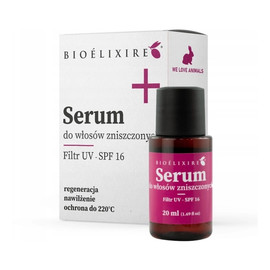 Serum do zniszczonych włosów filtr UV SPF 16