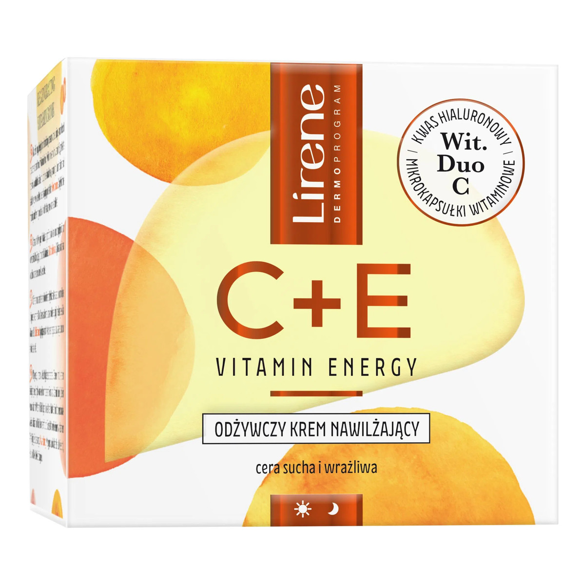 Lirene C+E VITAMIN ENERGY Odżywczy krem głęboko nawilżający na dzień i noc cera sucha i wrażliwa 50ml