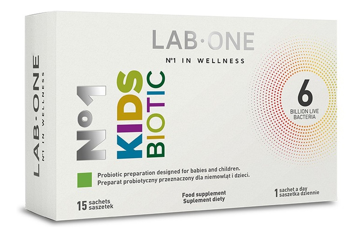 KidsBiotic probiotyk dla niemowląt i dzieci suplement diety 15 saszetek