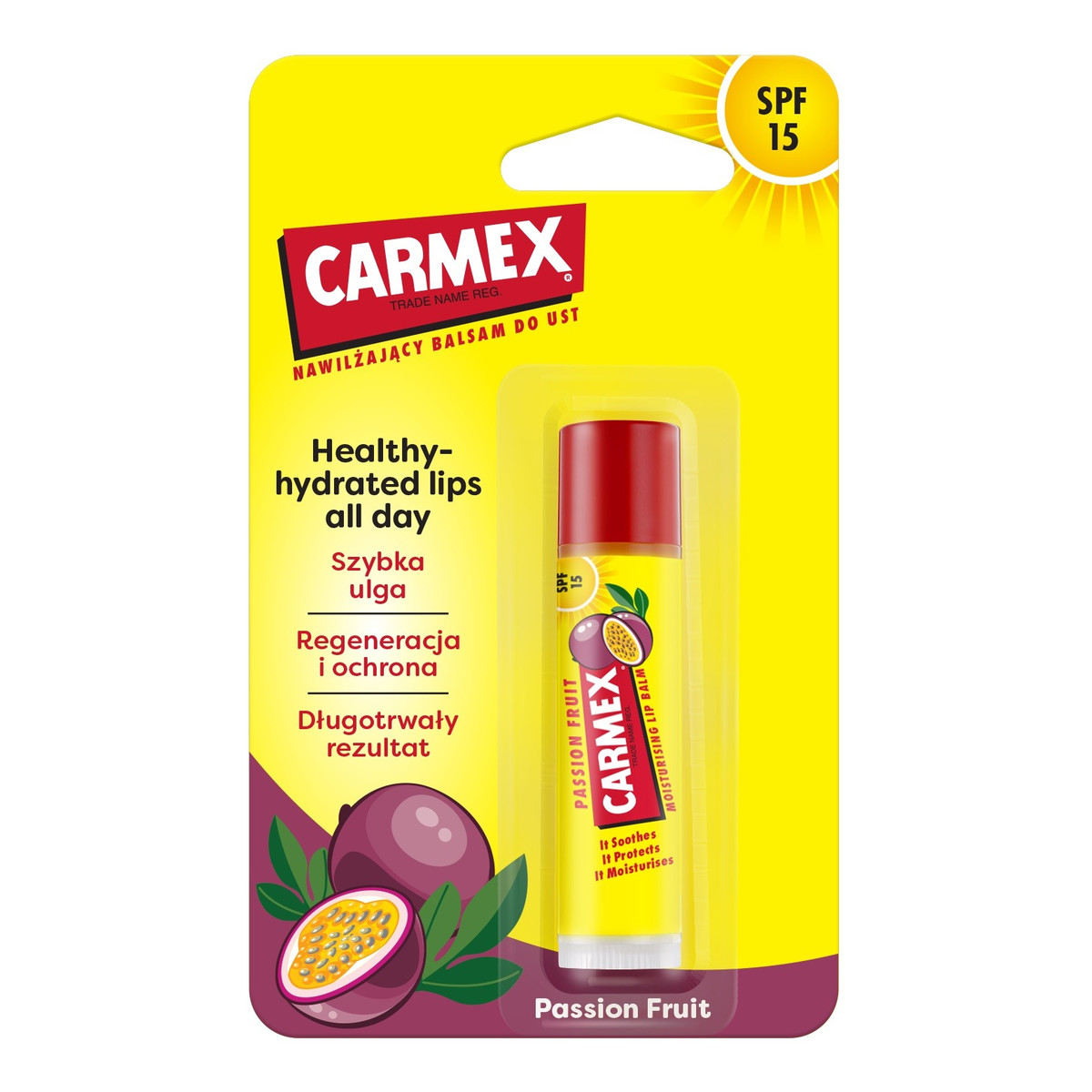 Carmex Naturally Nawilżający Balsam do ust-marakuja 4,25 g 4.25g