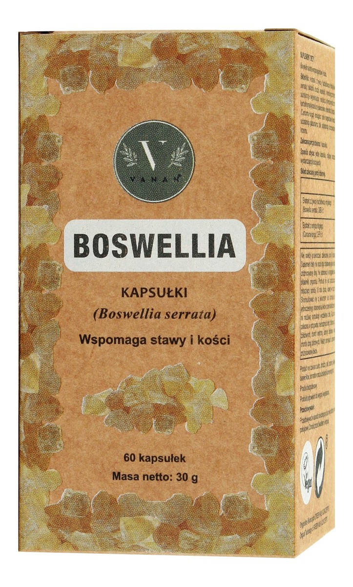Vanan boswellia suplement diety wspomagający zdrowie stawów i kości kapsułki 60 szt.