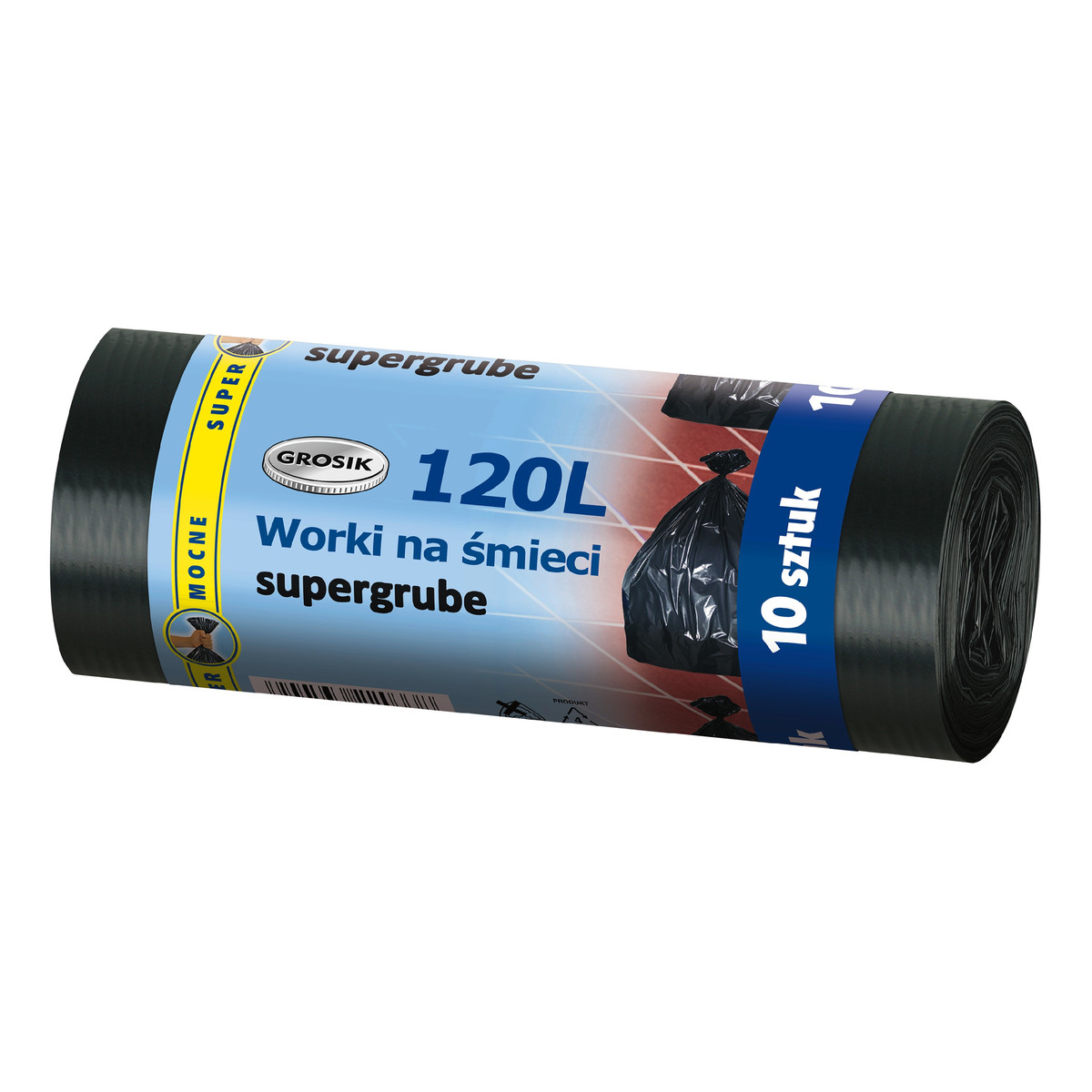 Grosik Worki na śmieci LD 120l/10sztuk 800g