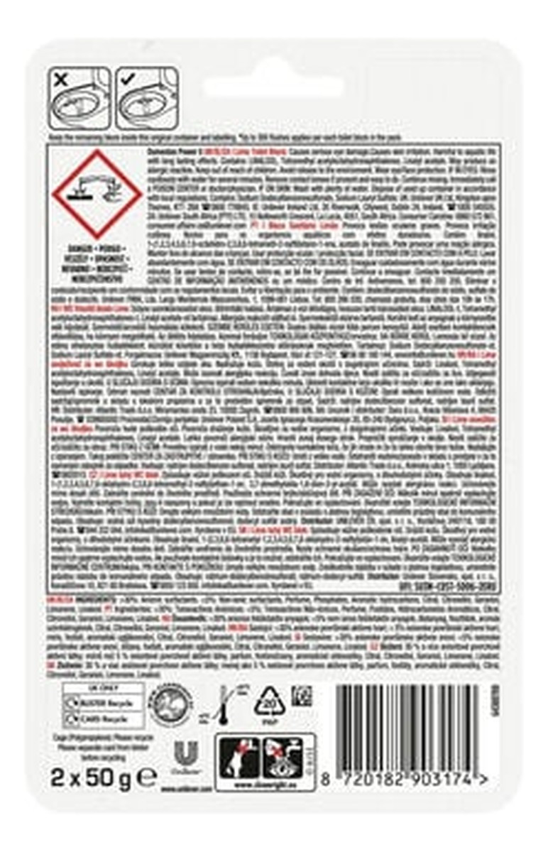 Kostka WC Duo Zawieszka Lime