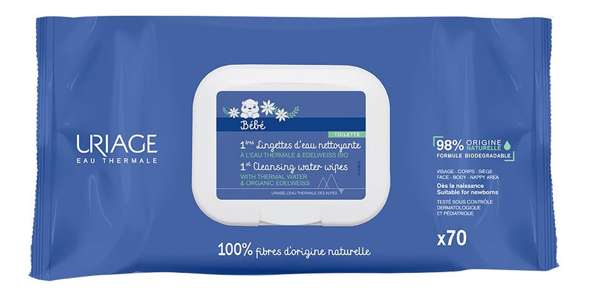 Bebe 1st cleansing water wipes chusteczki pielęgnacyjne dla dzieci 70szt