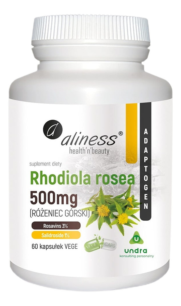 Rhodiola rosea (różeniec górski) 500mg suplement diety 60 kapsułek