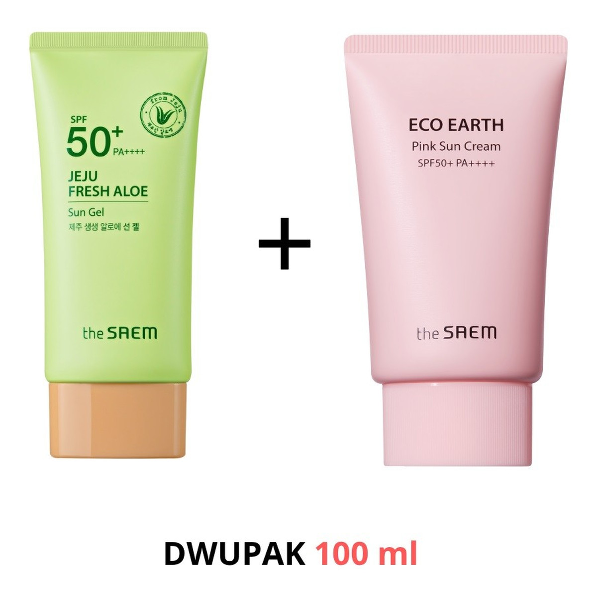 Saem Pakiet spf50+-jeju sun gel + eco pink sun