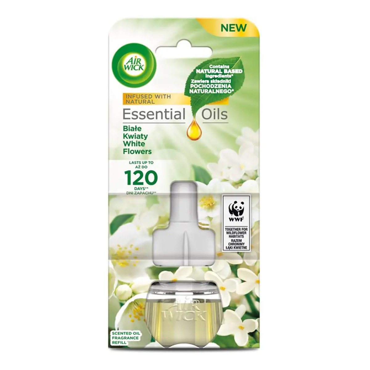 Air Wick Essential Oils Odświeżacz powietrza Białe Kwiaty wkład 19ml