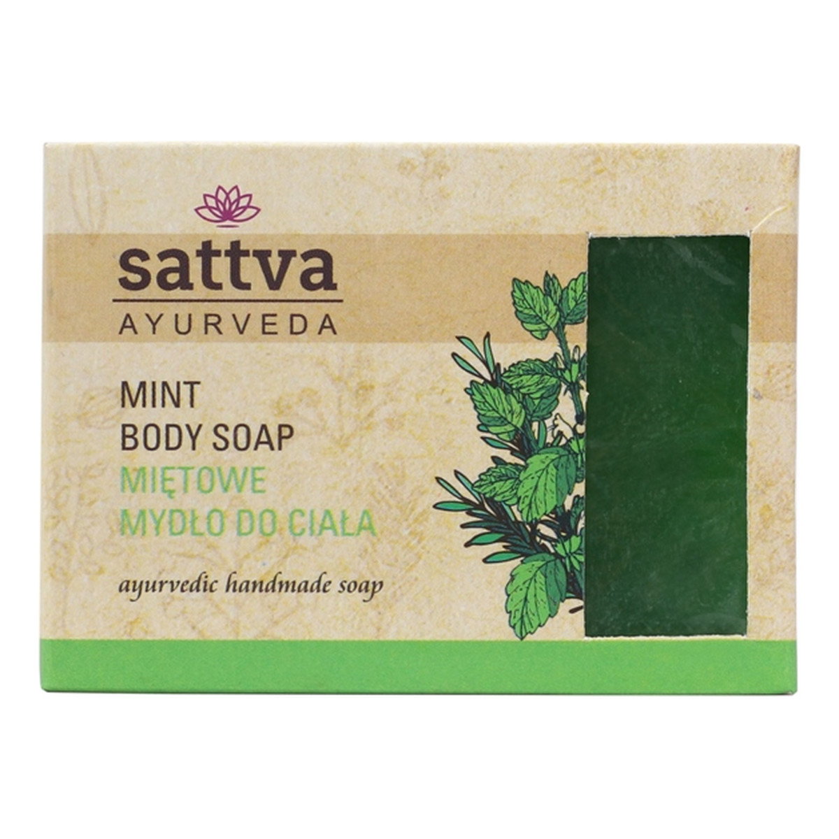 Sattva Body Soap indyjskie Mydło glicerynowe mint 125g