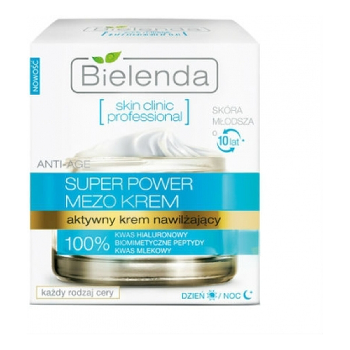 Bielenda Skin Clinic Professional MEZO Terapia Nawilżająca Aktywny Krem Nawilżający Anti-Age Na Dzień i Na Noc 50ml