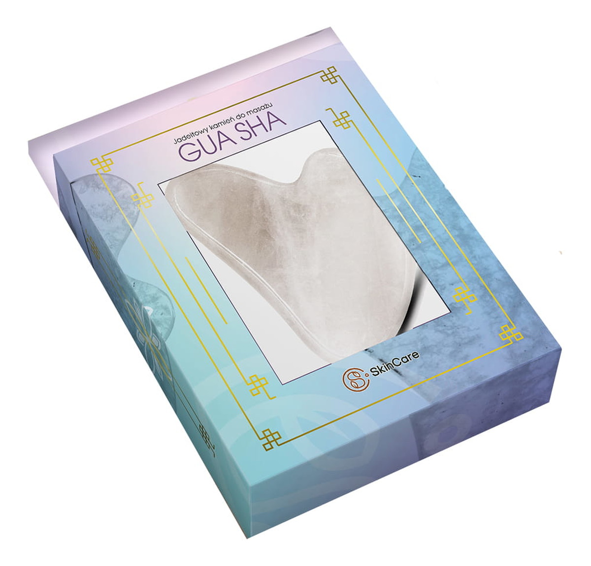 Gua Sha jadeitowy kamień do masażu White Jade