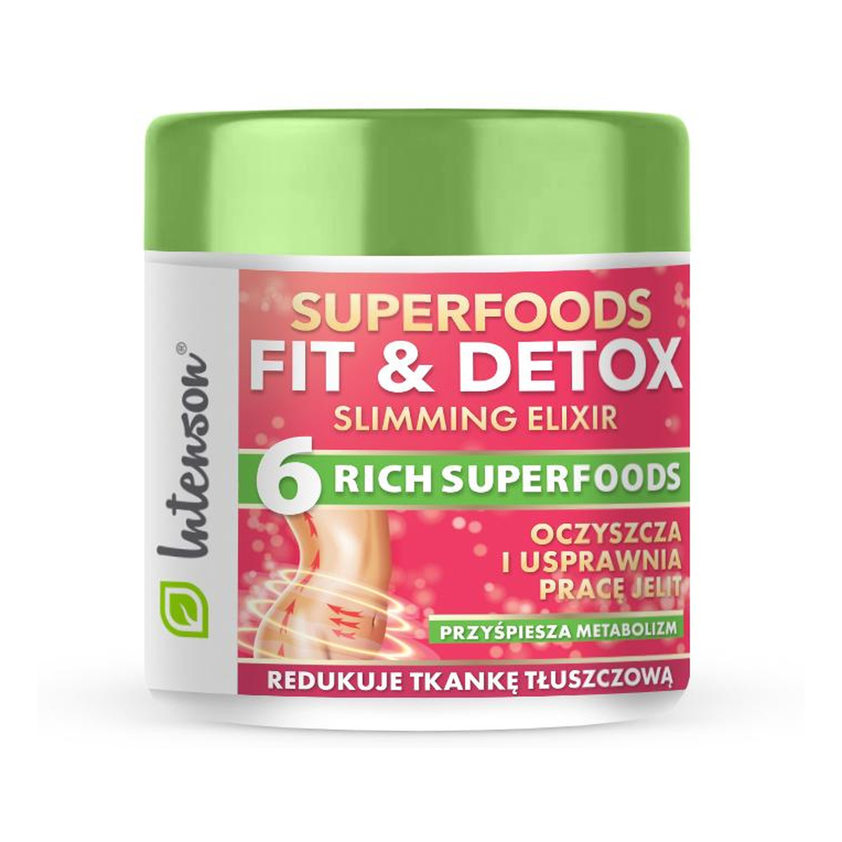 Intenson Superfoods fit & detox elixir koktajl błonnikowy suplement diety 135g