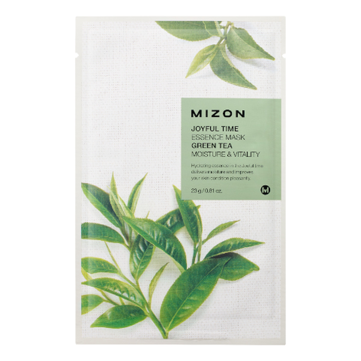 Mizon Joyful Time Essence Maska na płacie bawełny Green Tea 23g