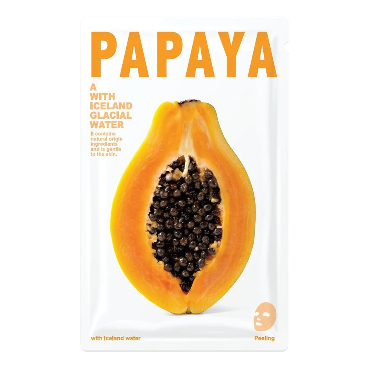 Blue Dot Mask A With Iceland Glacial Water wygładzająca maseczka w płacie Papaya 20g