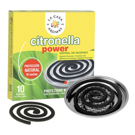 Spirala z podstawką metalową o zapachu Trawy Cytrynowej