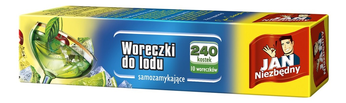 Woreczki do lodu pudełko 240 kostek- 10 woreczków