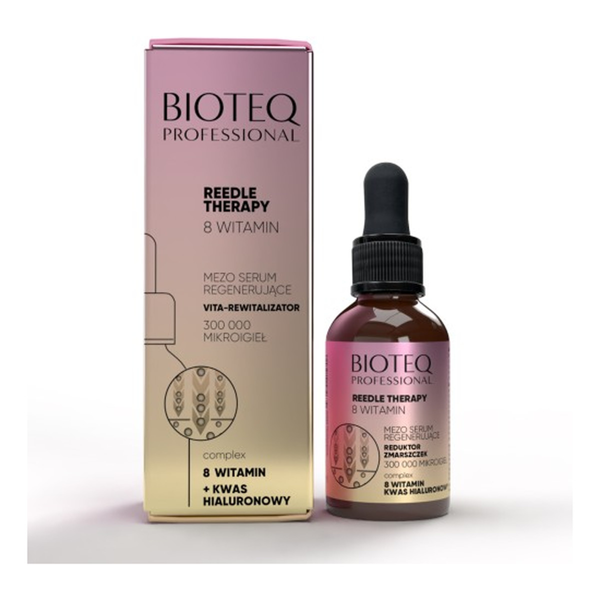 Bioteq Professional Reedle Therapy 8 Witamin Mezo serum regenerujące 300 000 mikroigieł 30ml