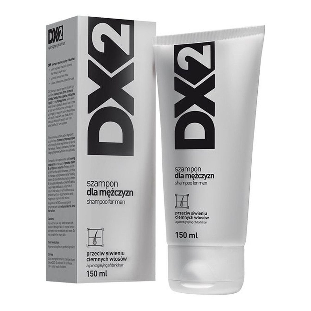 DX2 Szampon Przeciw Siwieniu Ciemnych Włosów 150ml