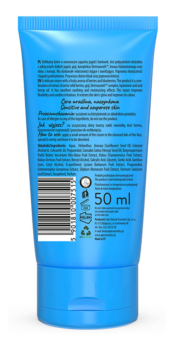 Krem łagodzący borówka