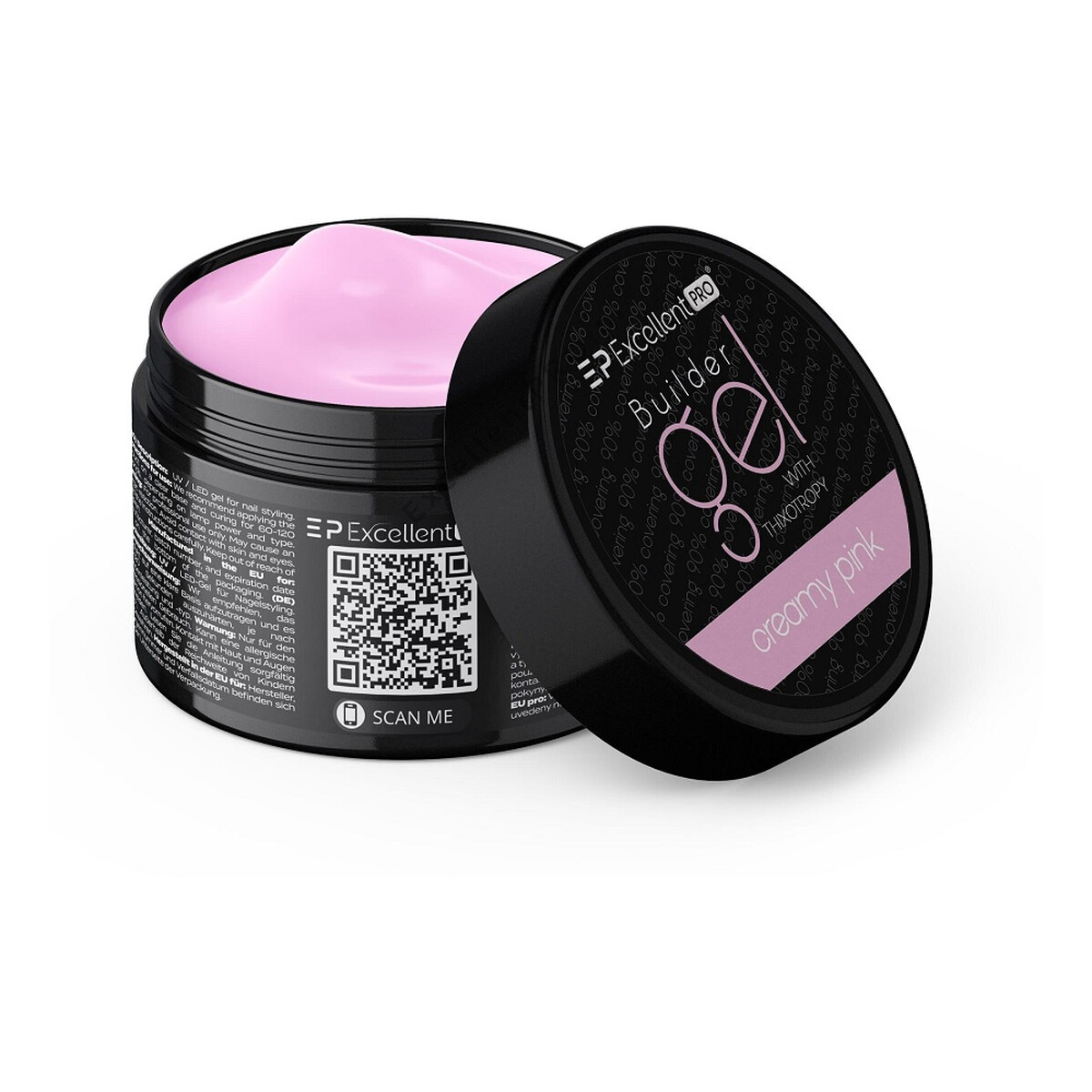 Excellent PRO Builder Gel With Thixotropy Żel budujący creamy pink 50g