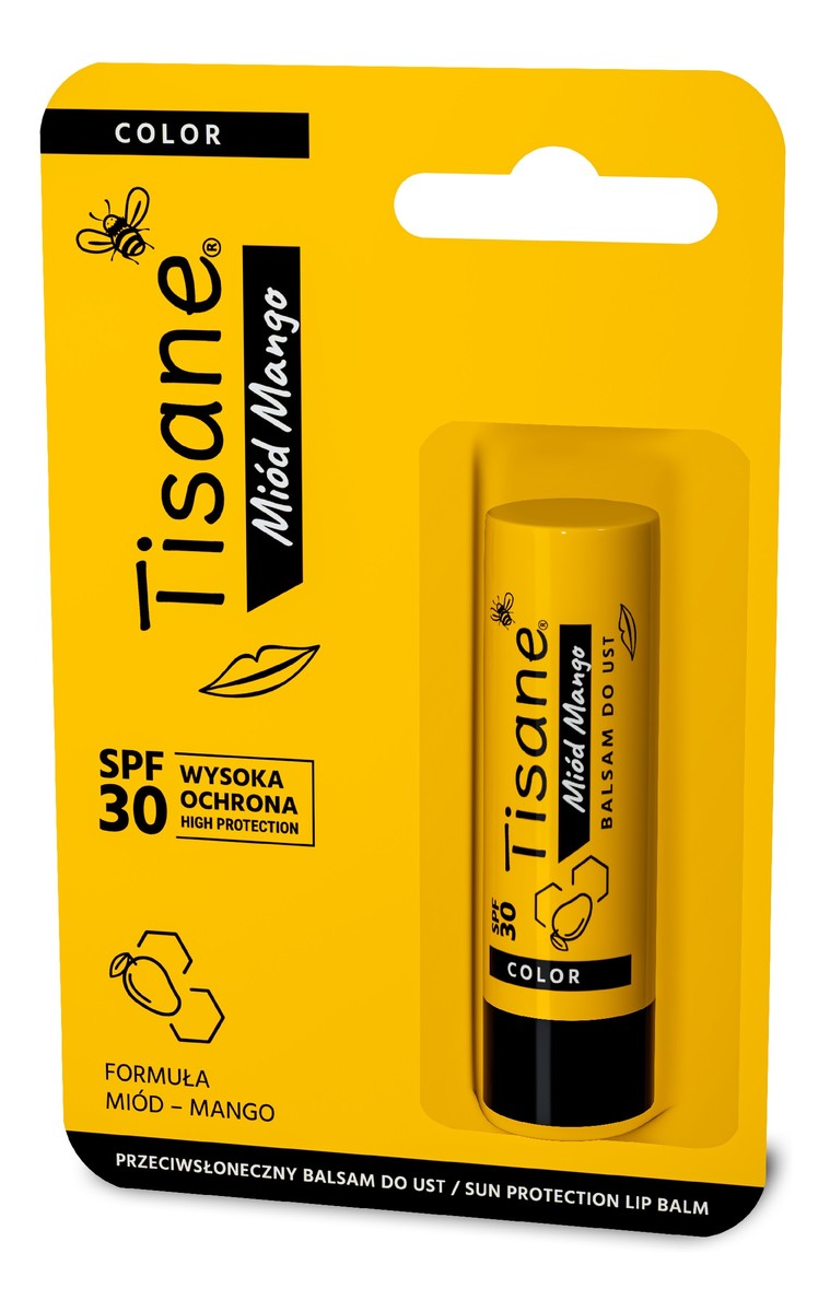 Przeciwsłoneczny balsam pomadka do ust Miód Mango SPF30
