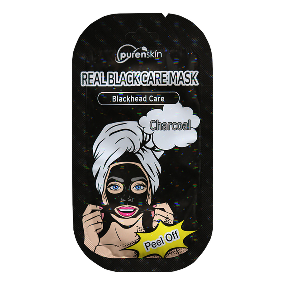 PurenSkin Real Black Care Mask Złuszczająca Maseczka Typu Peel-Off Charcoal 10g