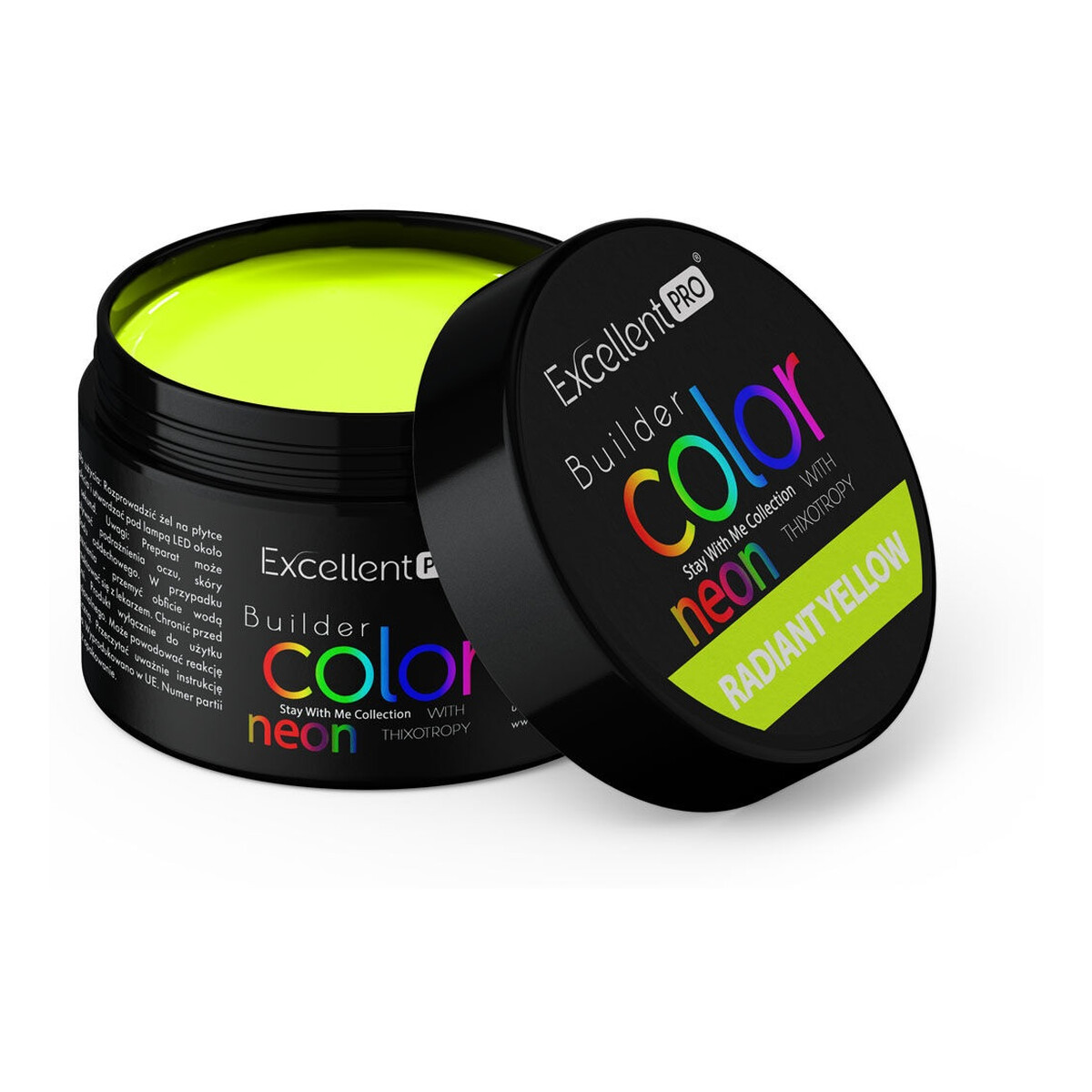 Excellent PRO Builder Color Neon With Thixotropy Żel budujący radiant yellow 15g