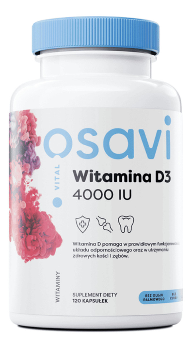 Witamina D3 4000 IU suplement diety 120 kapsułek