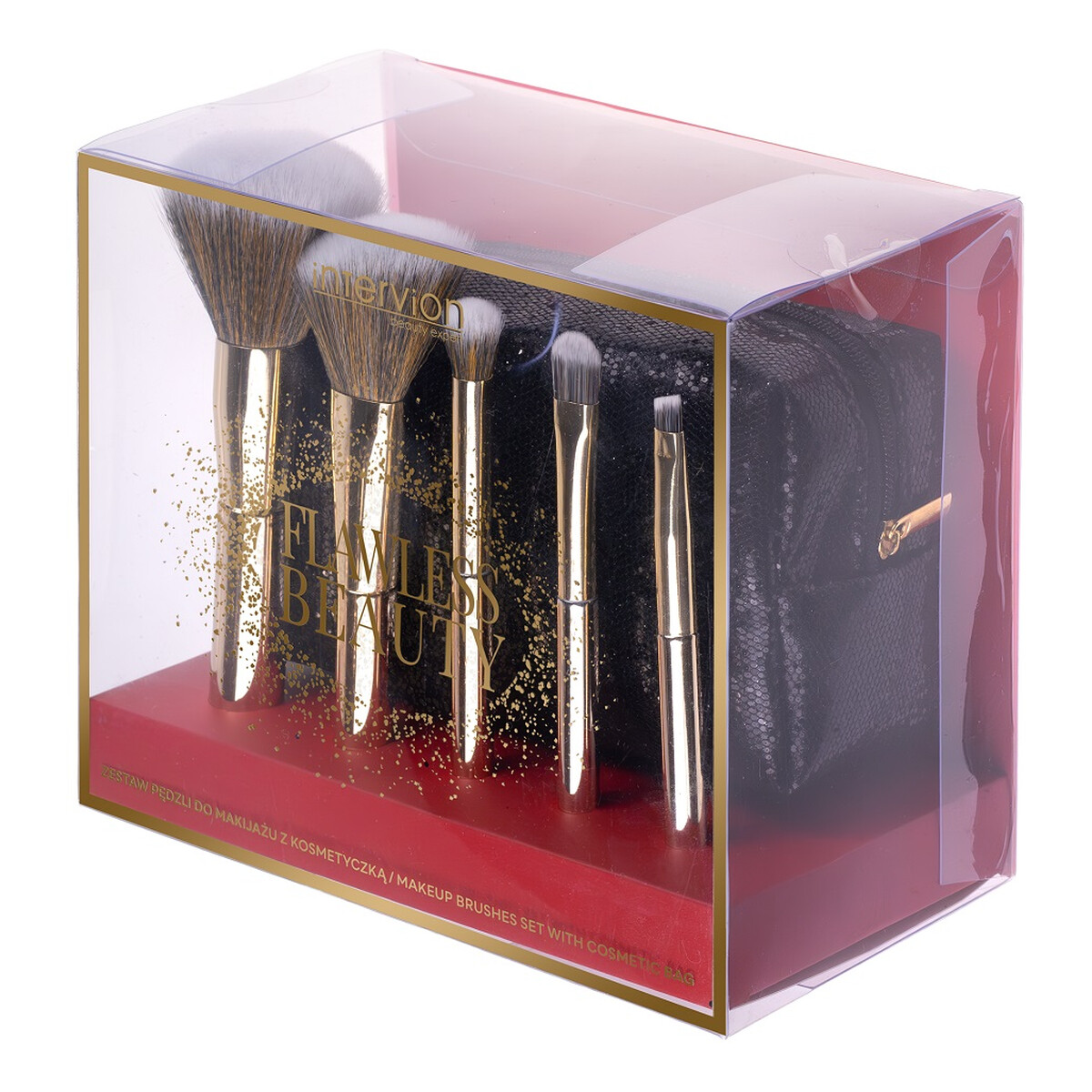 Inter-vion Flawless Beauty Zestaw pędzli do makijażu z kosmetyczką