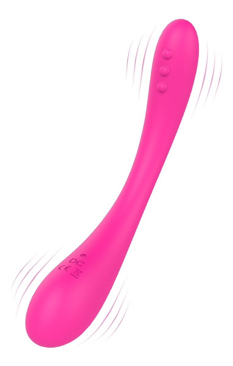 Clare wielofunkcyjny elastyczny wibrator dla par z 9 trybami wibracji red rose