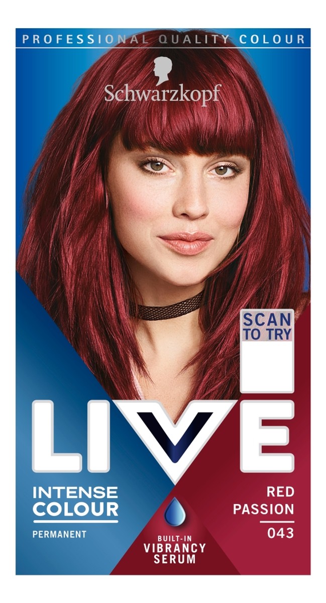 Live intense colour farba do włosów 043 red passion