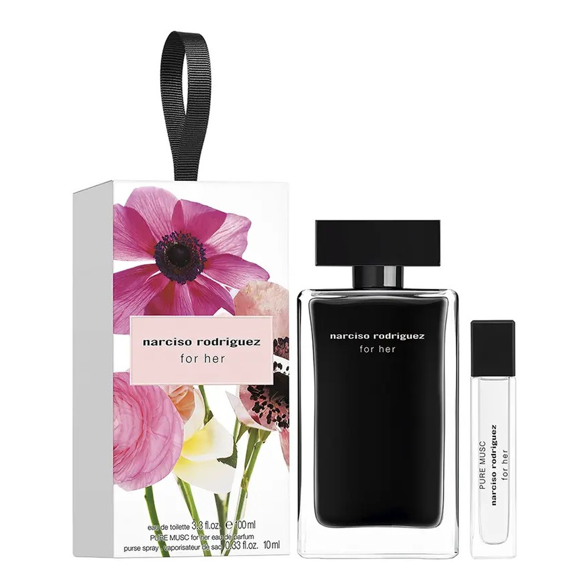 Narciso Rodriguez Zestaw for her woda toaletowa spray 100ml + pure musc for her woda perfumowana spray 10ml