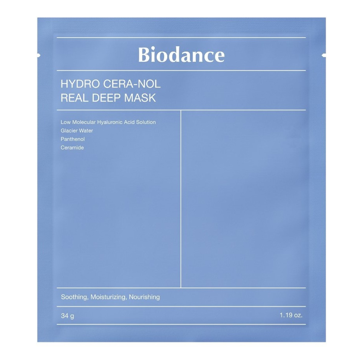 Biodance Hydro Cera-Nol Real Deep Mask Hydrożelowa maska do twarzy w płachcie Nawilżająco-ujędrniająca 1 op. - 4 szt.