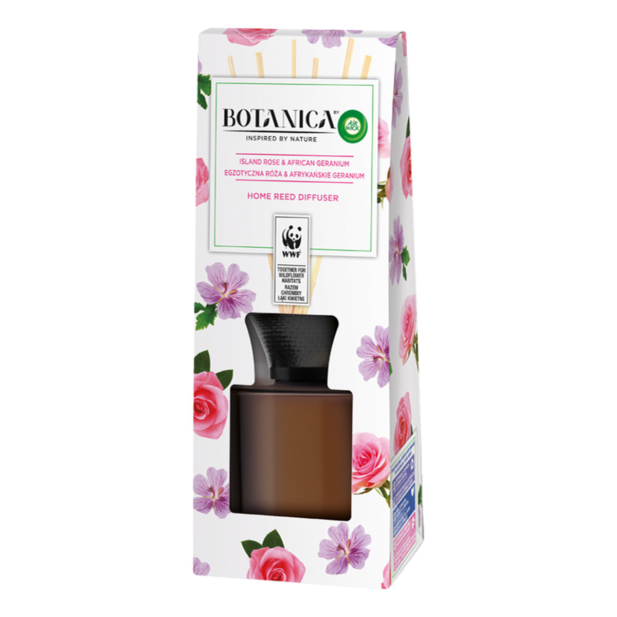 Air Wick Botanica Patyczki zapachowe Egzotyczna Róża & Afrykańskie Geranium 80ml