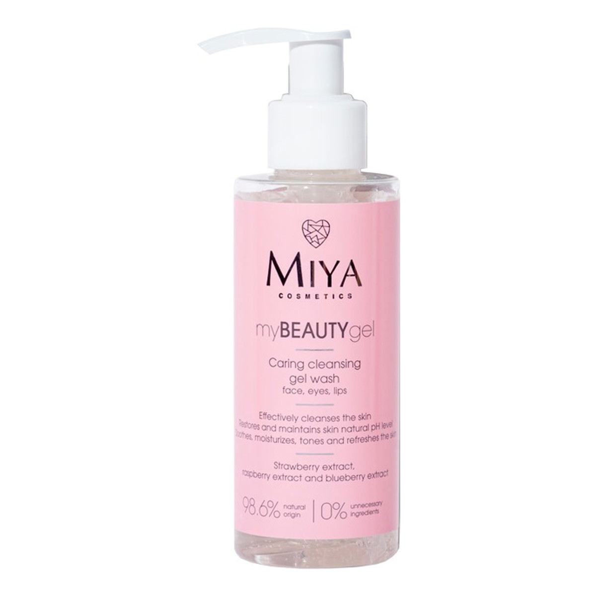 Miya myBEAUTYgel pielęgnujący żel do mycia i oczyszczania twarzy 140ml