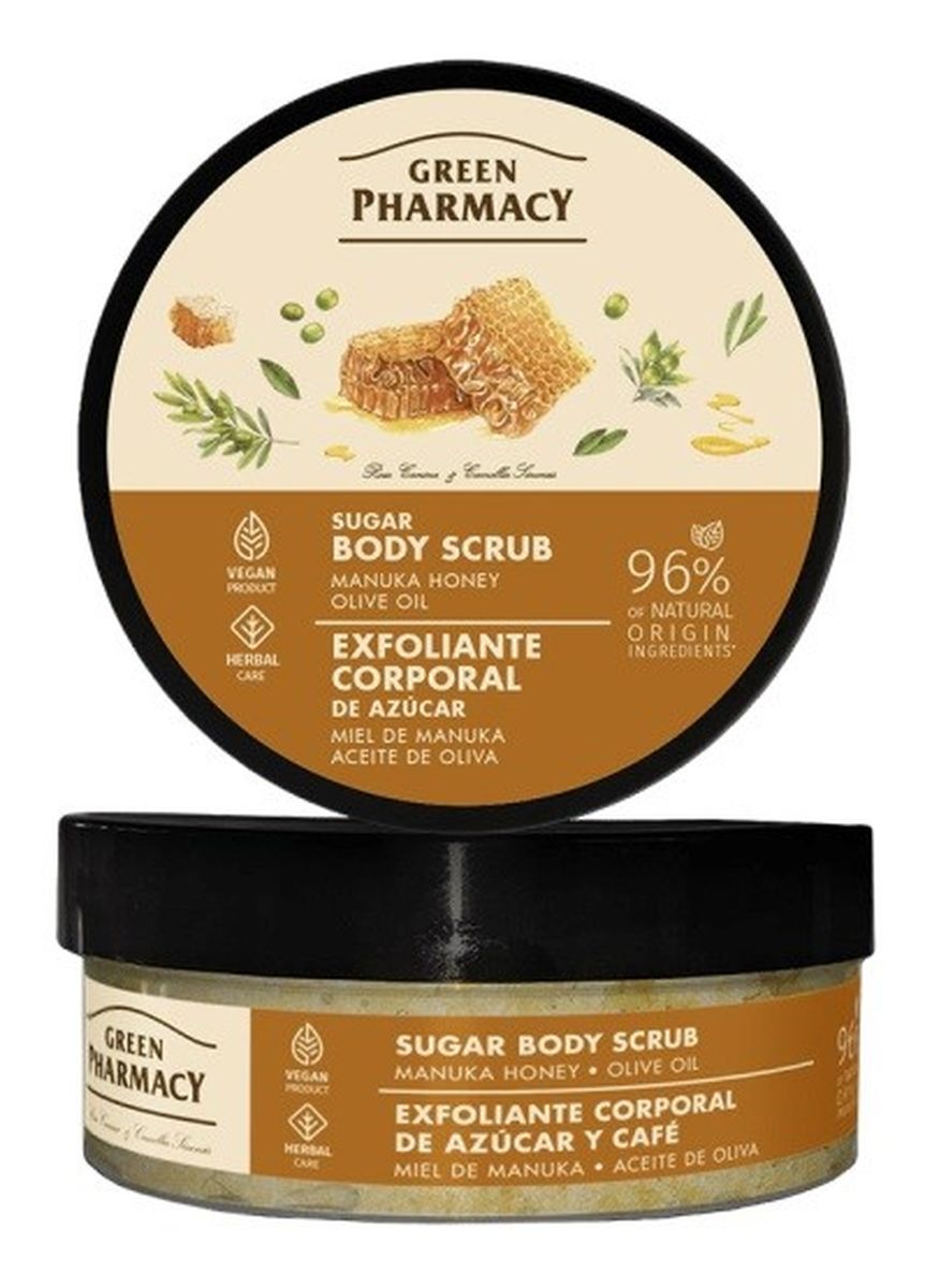 multi peeling cukrowy do ciała miód manuka i oliwa z oliwek 200 ml