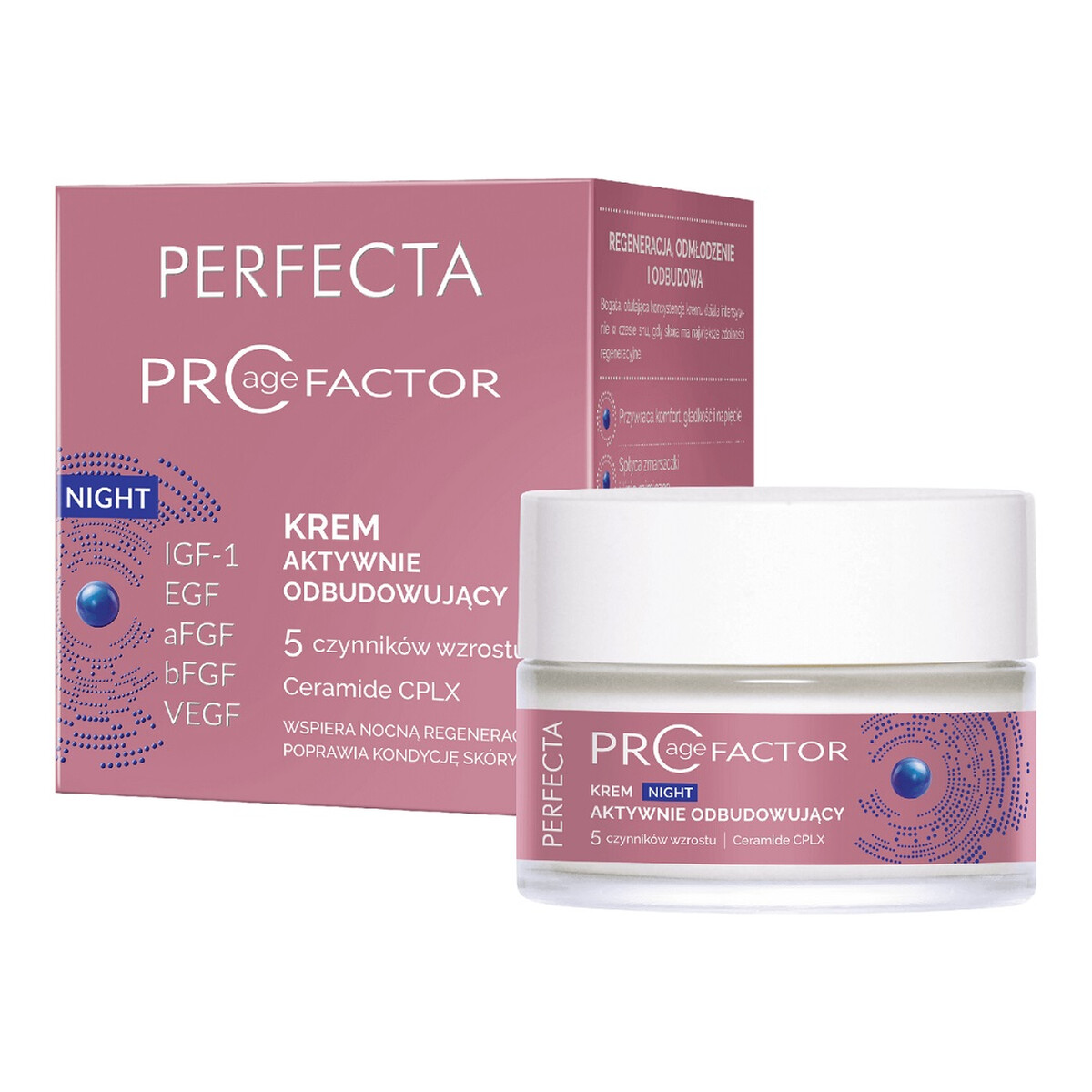 Perfecta Pro Age Factor Krem aktywnie odbudowujący na noc 50ml