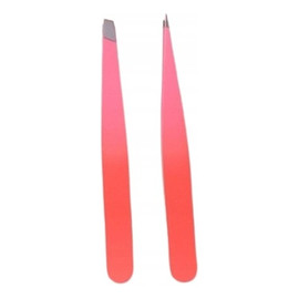 Pęseta Do Regulacji Brwi 2szt 9,5cm Ombre Koral AK14